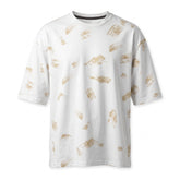 SKRACTH PRINTED DROP SHOUDER CHINA FABRIC